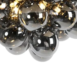 Qazqa plafondlampen uvas zwart g9