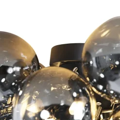 Qazqa plafondlampen uvas zwart g9