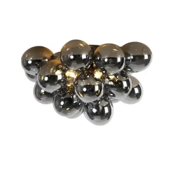 Qazqa plafondlampen uvas zwart g9