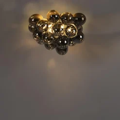 Qazqa plafondlampen uvas zwart g9