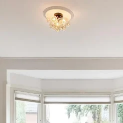 Qazqa plafondlampen uvas goudkleurig g9