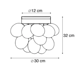 Qazqa plafondlampen uvas goudkleurig g9