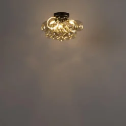 Qazqa plafondlampen uvas goudkleurig g9
