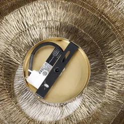 Qazqa plafondlampen vadi goudkleurig e27