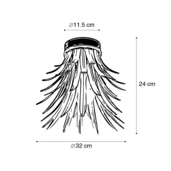Qazqa plafondlampen wesley goudkleurig e27