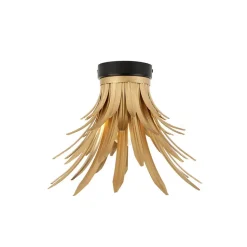 Qazqa plafondlampen wesley goudkleurig e27