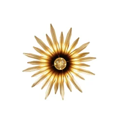 Qazqa plafondlampen wesley goudkleurig e27