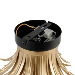 Qazqa plafondlampen wesley goudkleurig e27