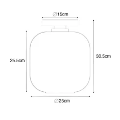 Qazqa plafondlampen zuzanna oranje e27