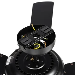 Qazqa plafondventilatoren mistral zwart e14