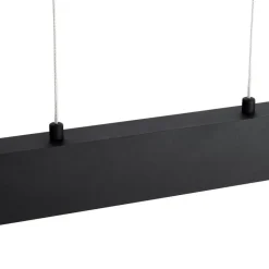 Qazqa professional hanglampen keane zwart geïntegreerde led