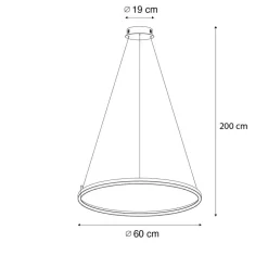 Qazqa professional hanglampen girello zwart geïntegreerde led