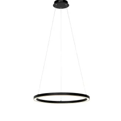 Qazqa professional hanglampen girello zwart geïntegreerde led