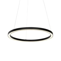 Qazqa professional hanglampen girello zwart geïntegreerde led
