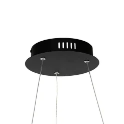 Qazqa professional hanglampen girello zwart geïntegreerde led