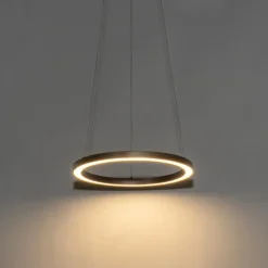 Qazqa professional hanglampen girello bruin geïntegreerde led