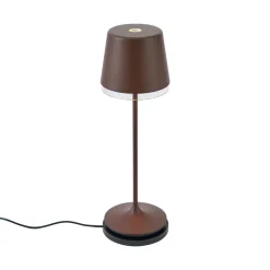 Qazqa professional tafellampen bass bronskleurig geïntegreerde led