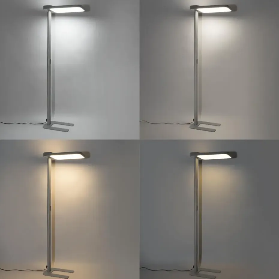 Qazqa professional vloerlampen guzo grijs geïntegreerde led