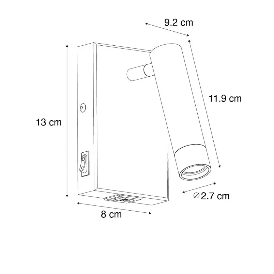 Qazqa professional wandlampen croft zwart g9
