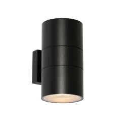 Qazqa professional wandlampen buiten duo zwart gu10