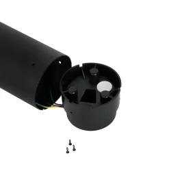 Qazqa staande buitenlampen huma zwart e27