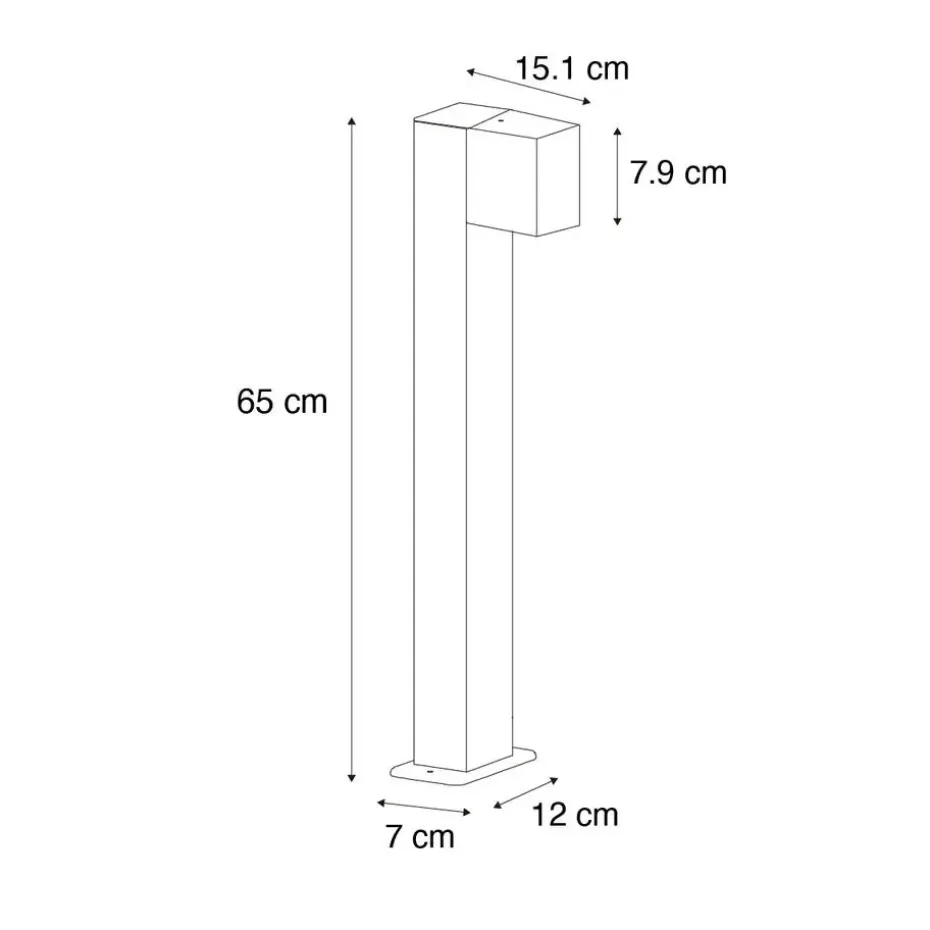 Qazqa staande buitenlampen baleno grijs gu10