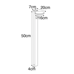 Qazqa staande buitenlampen esmee zwart geïntegreerde led