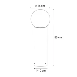 Qazqa staande buitenlampen huma zwart e27
