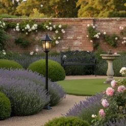 Qazqa staande buitenlampen new orleans zwart e27