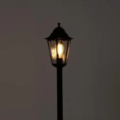 Qazqa staande buitenlampen new orleans zwart e27