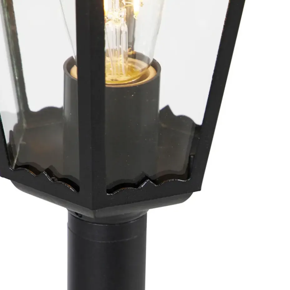 Qazqa staande buitenlampen new orleans zwart e27