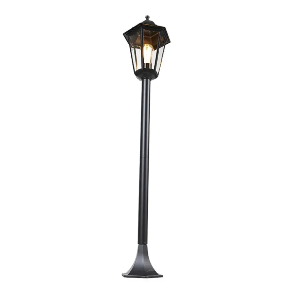 Qazqa staande buitenlampen new orleans zwart e27