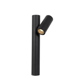 Qazqa staande buitenlampen duo zwart gu10