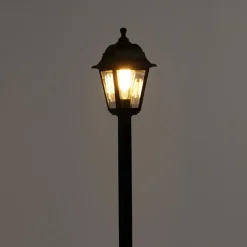 Qazqa staande buitenlampen capital zwart e27