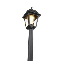 Qazqa staande buitenlampen capital zwart e27