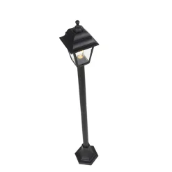 Qazqa staande buitenlampen capital zwart e27