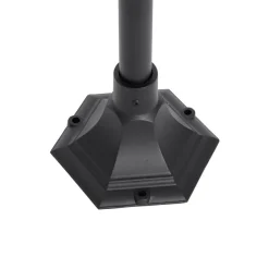 Qazqa staande buitenlampen berta zwart e27