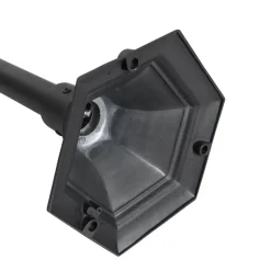 Qazqa staande buitenlampen berta zwart e27