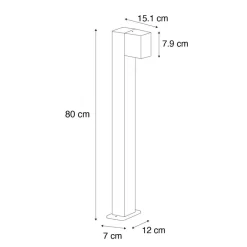 Qazqa staande buitenlampen baleno goudkleurig gu10