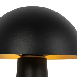 Qazqa staande buitenlampen mushroom zwart e27