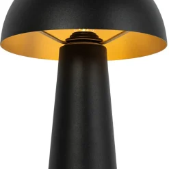 Qazqa staande buitenlampen mushroom zwart e27