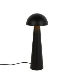 Qazqa staande buitenlampen mushroom zwart e27