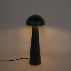 Qazqa staande buitenlampen mushroom zwart e27
