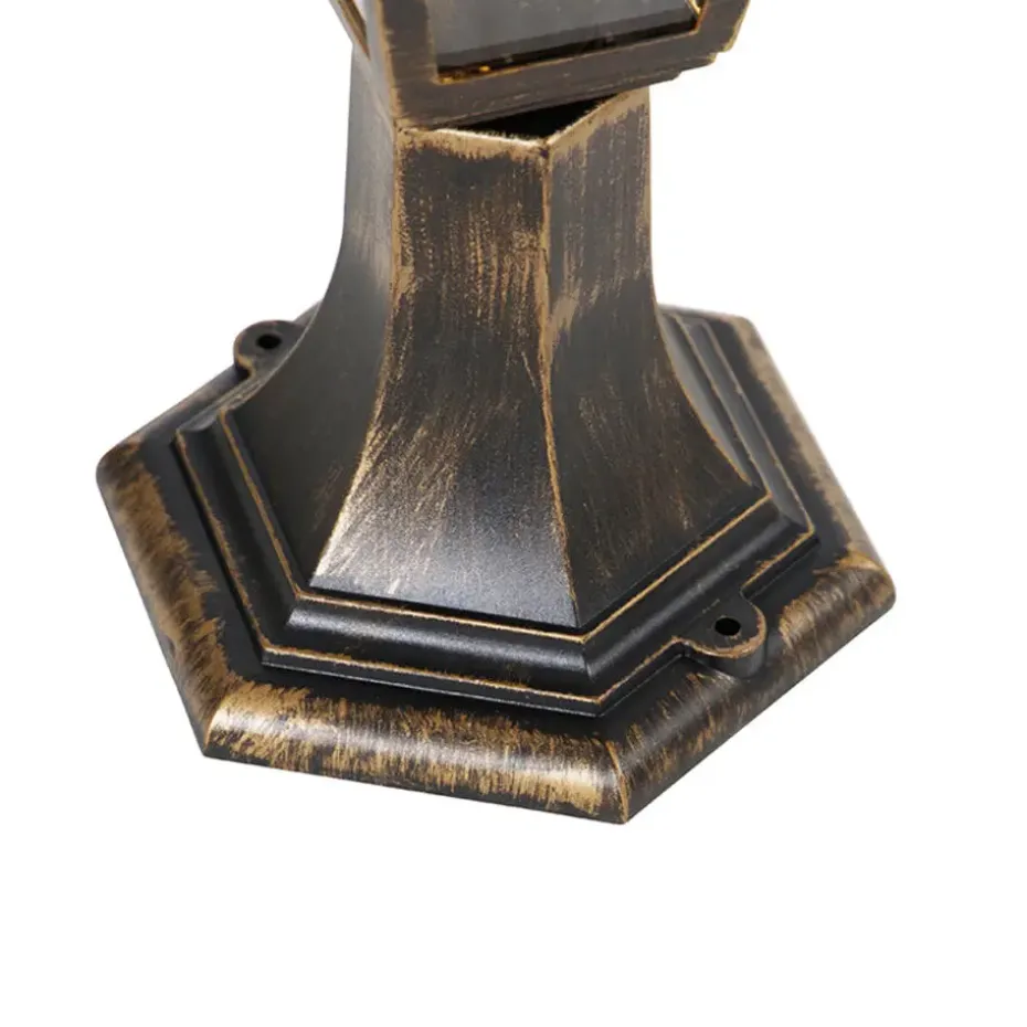 Qazqa staande buitenlampen capital goudkleurig e27