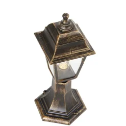 Qazqa staande buitenlampen capital goudkleurig e27