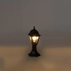 Qazqa staande buitenlampen capital goudkleurig e27