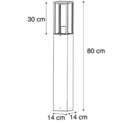 Qazqa staande buitenlampen charlois zwart e27
