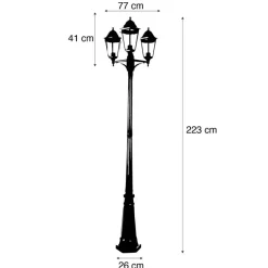 Qazqa staande buitenlampen new orleans groen e27