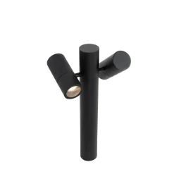 Qazqa staande buitenlampen duo zwart gu10
