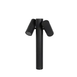 Qazqa staande buitenlampen duo zwart gu10
